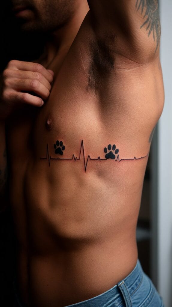 10 Unique Heartbeat Tattoo Ideas For Pet Lovers Year Guide