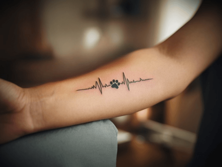10 Unique Heartbeat Tattoo Ideas For Pet Lovers
