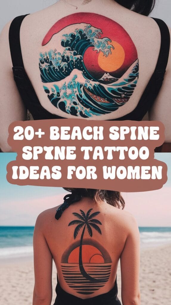 20 Beach Spine Tattoos Ideas For Women Who Love The Ocean