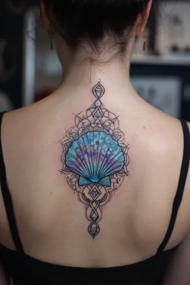 Tropical Hibiscus Ocean Wave Spine Tattoo Beach Spine Tattoos