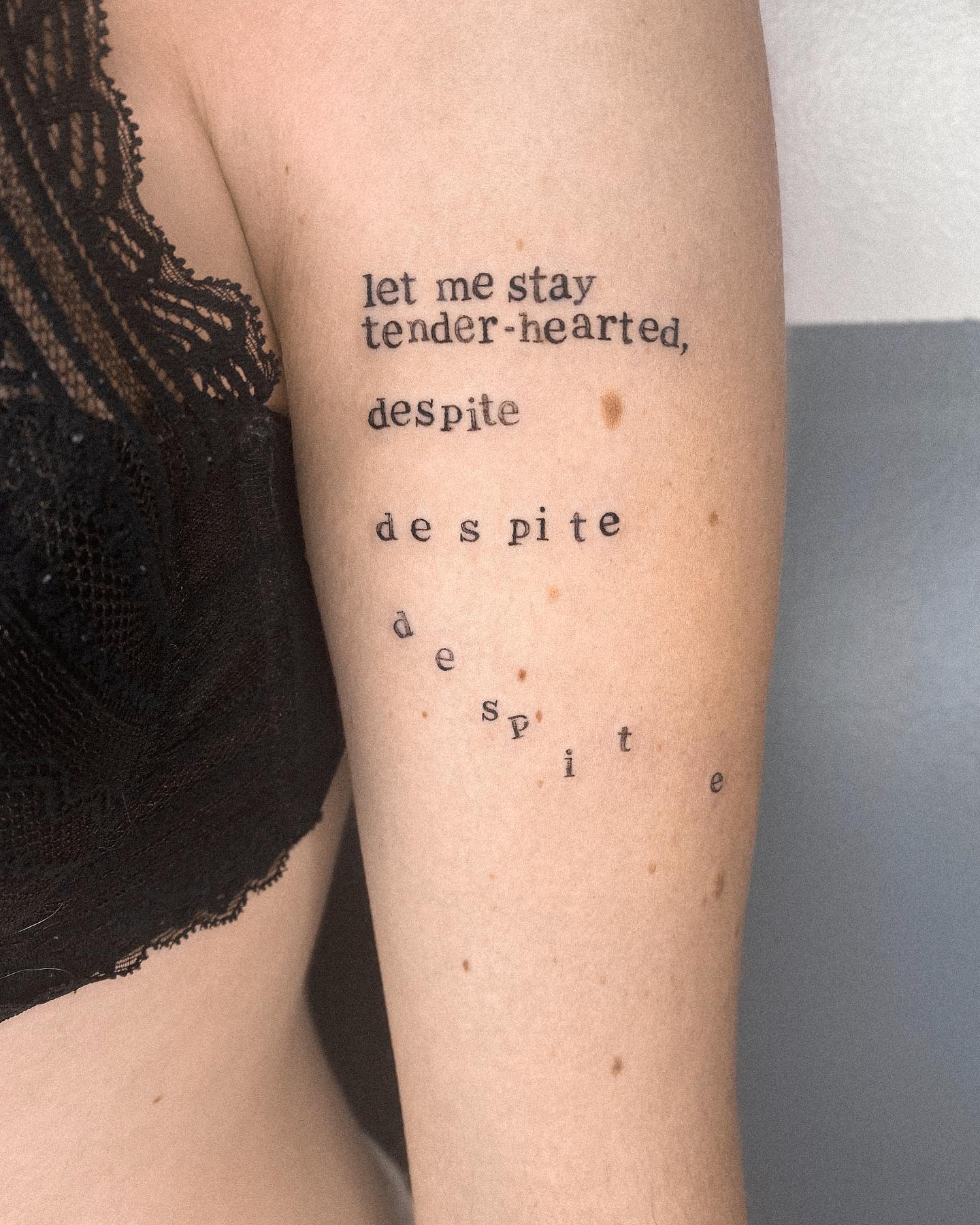 Tiny Quote or Word Tattoo Small Tattoo Ideas