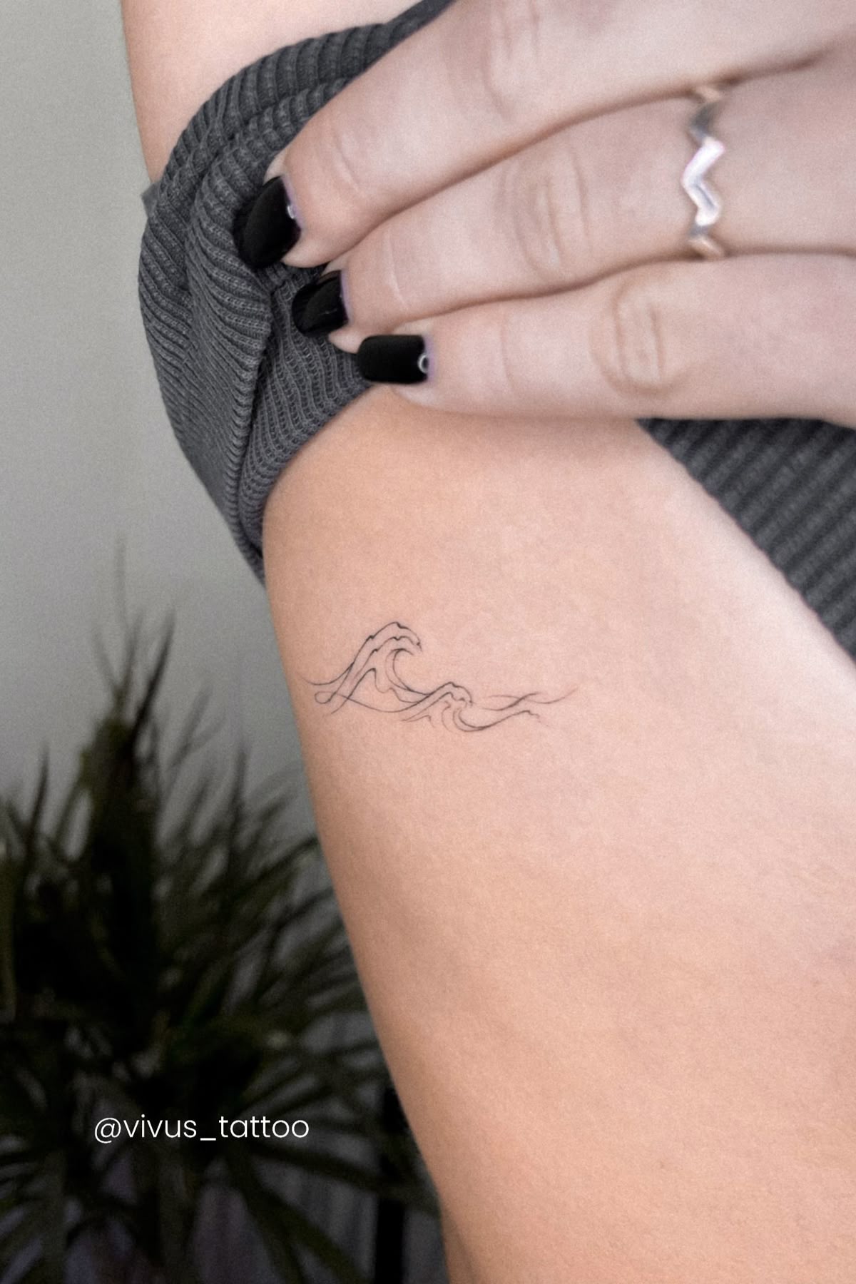 Delicate Wave Line Tattoo Minimalist Tattoo Ideas