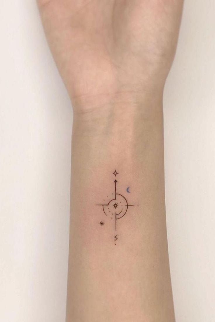Minimalist Compass Tattoo Minimalist Tattoo Ideas