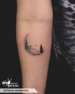 Mountain Tattoo Ideas design idea 10 with delicate ink details
