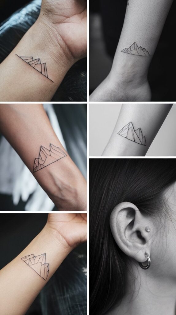 Mountain Tattoo Ideas design idea 3 with delicate ink details