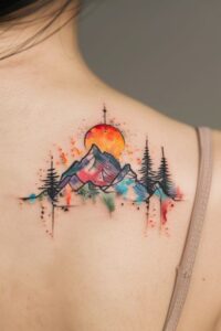 Mountain Tattoo Ideas design idea 4 with delicate ink details