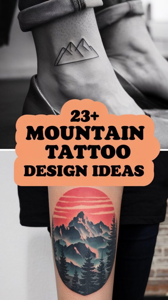 Mountain Tattoo Ideas design idea 5 with delicate ink details