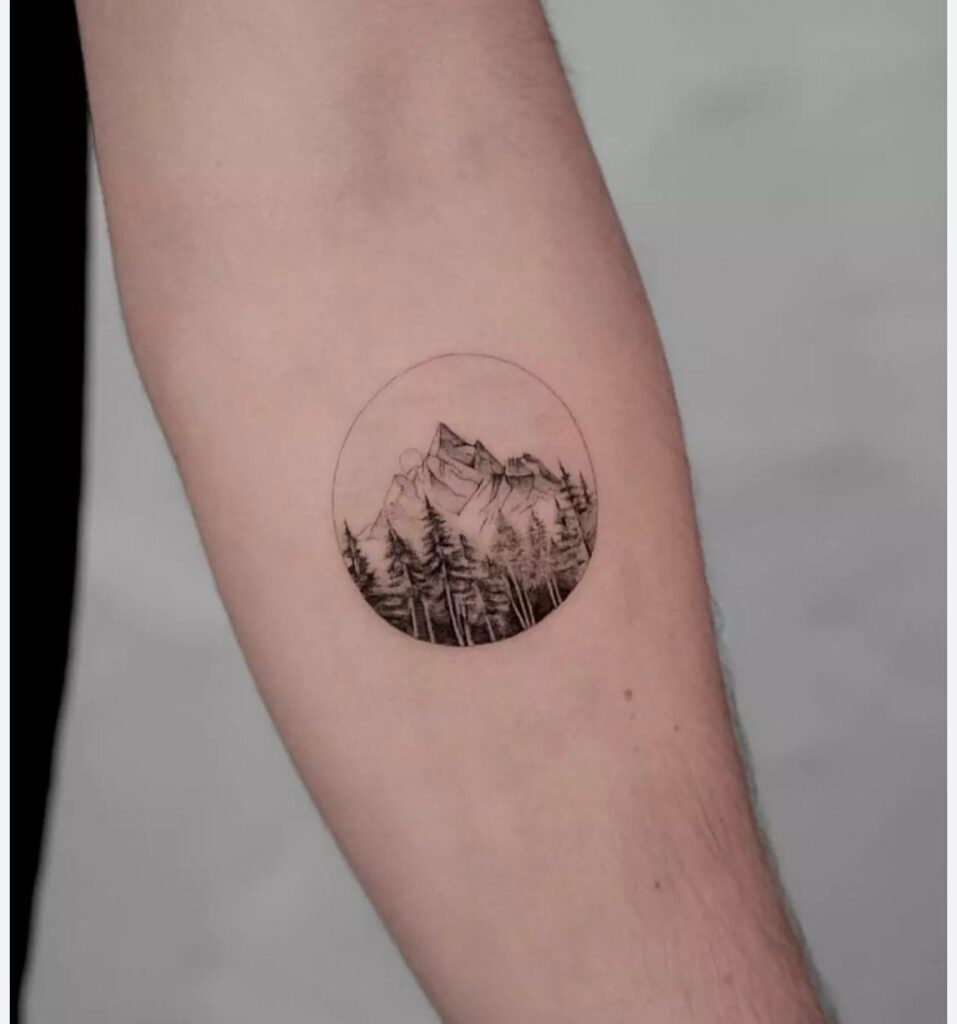 Mountain Tattoo Ideas design idea 9 with delicate ink details