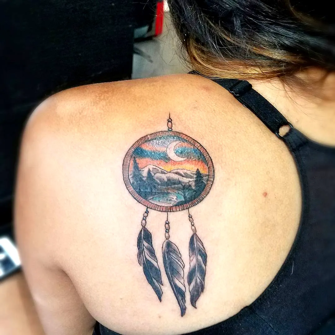 Dreamcatcher Mountain Tattoo