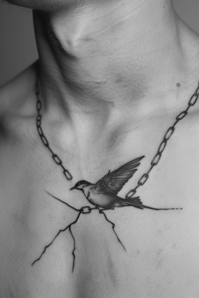 Bird with Heartbeat Line Tattoo Memorial Tattoos for Loved Ones