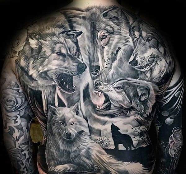 Wolf Pack Wilderness Tattoo Wolf Tattoo Design Ideas