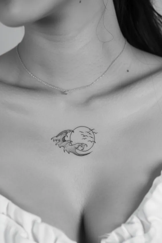 Small Chest Tattoo 12