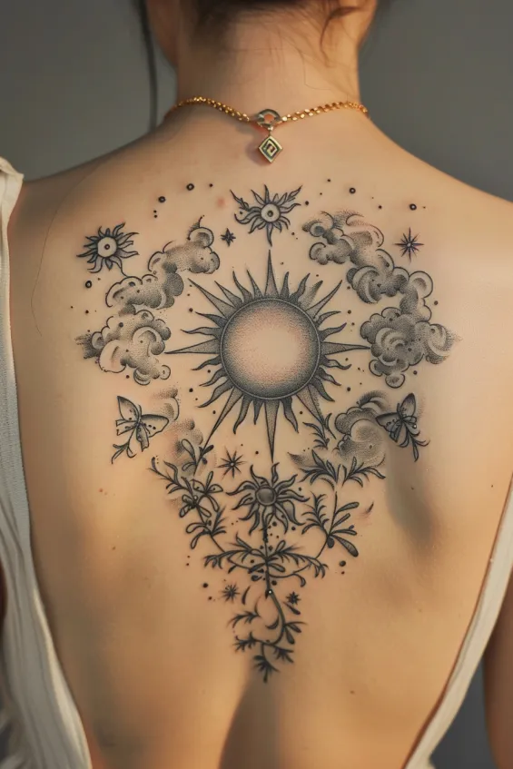 Sun Tattoo Designs 12