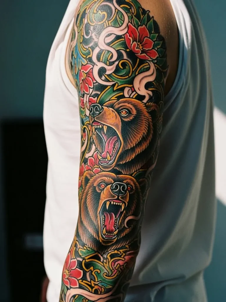 Bear Neo Traditional Sleeve