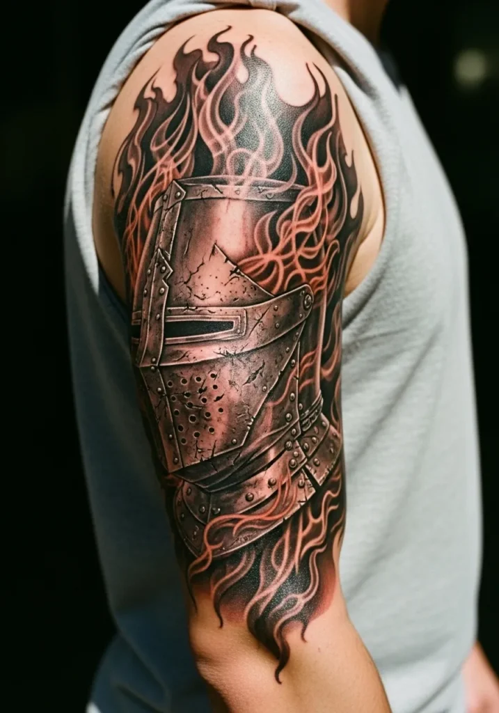 Knight's Helmet with Flames