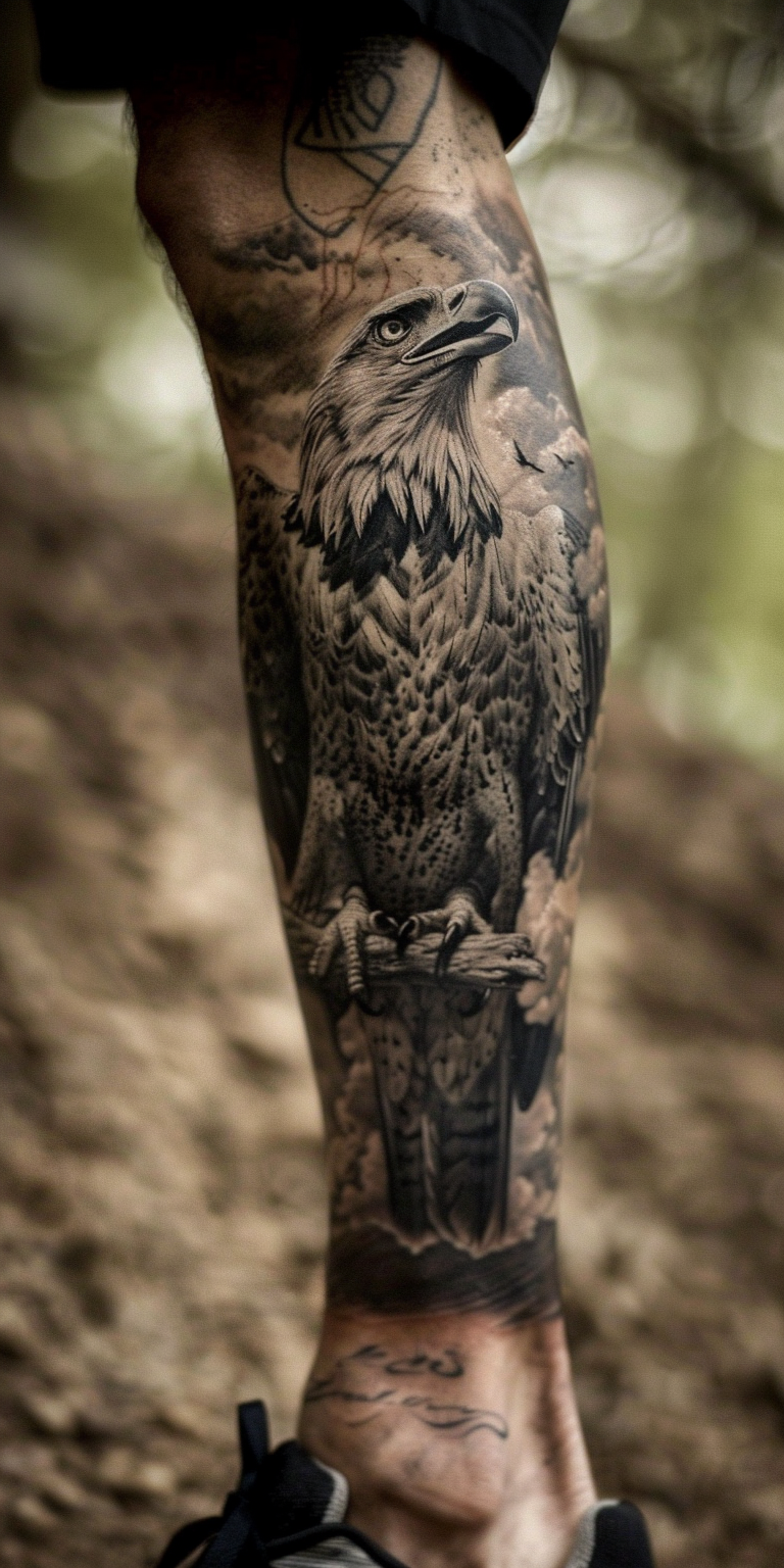 Knight in the Rain Leg Sleeve Tattoo Leg Sleeve Realism Tattoos