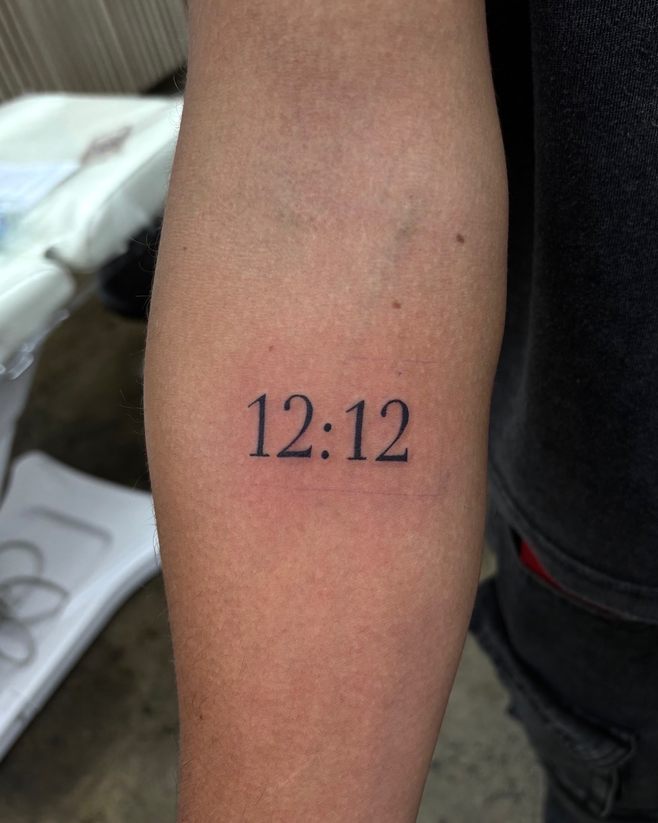 12 Number Forearm Tattoo