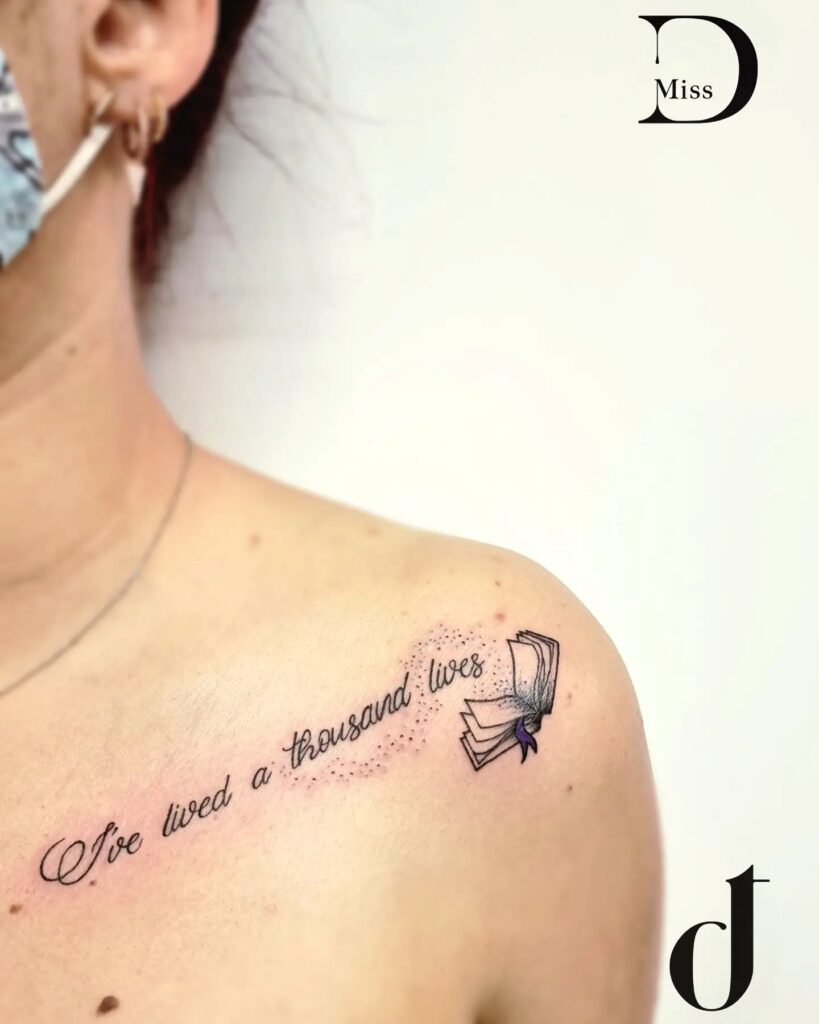 Dragons of Fantasy Book Tattoo book lover tattoos tattoo