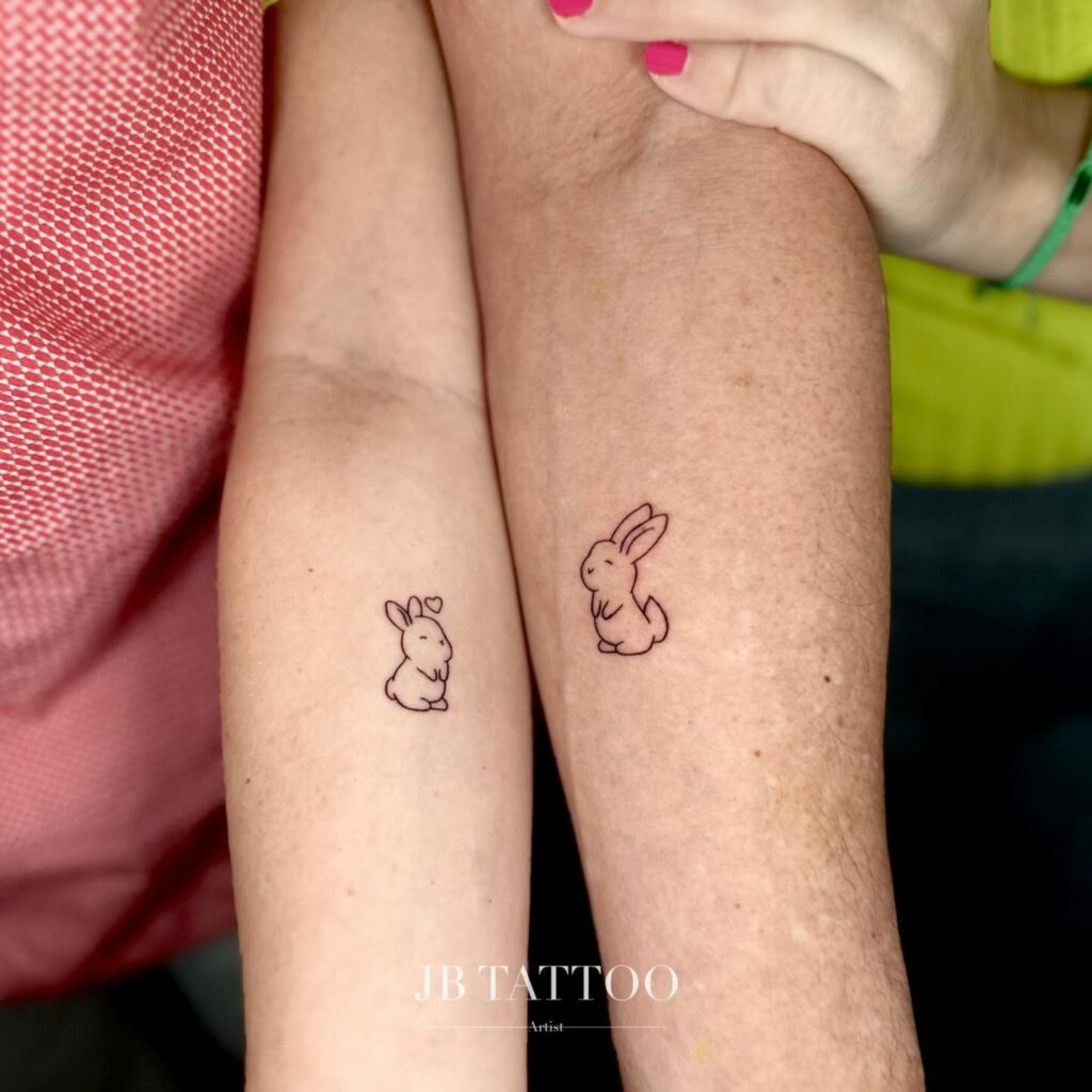 Playful Cat in a Paper Bag Matching Tattoos silly matching tattoos tattoo
