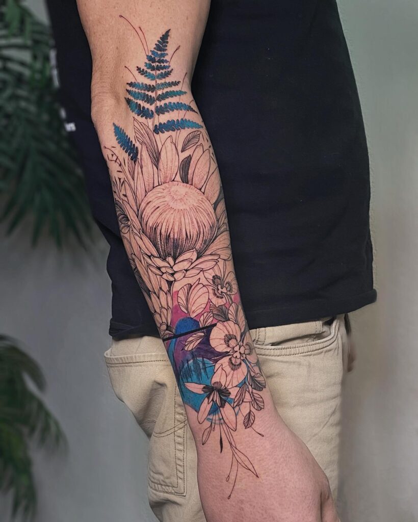 African Floral Half Sleeve Tattoo half sleeve tattoos for men tattoo