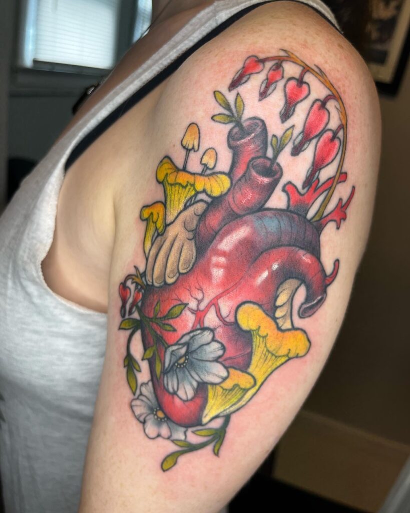 Blackberry and Mushroom Tattoo earthy tattoo ideas tattoo