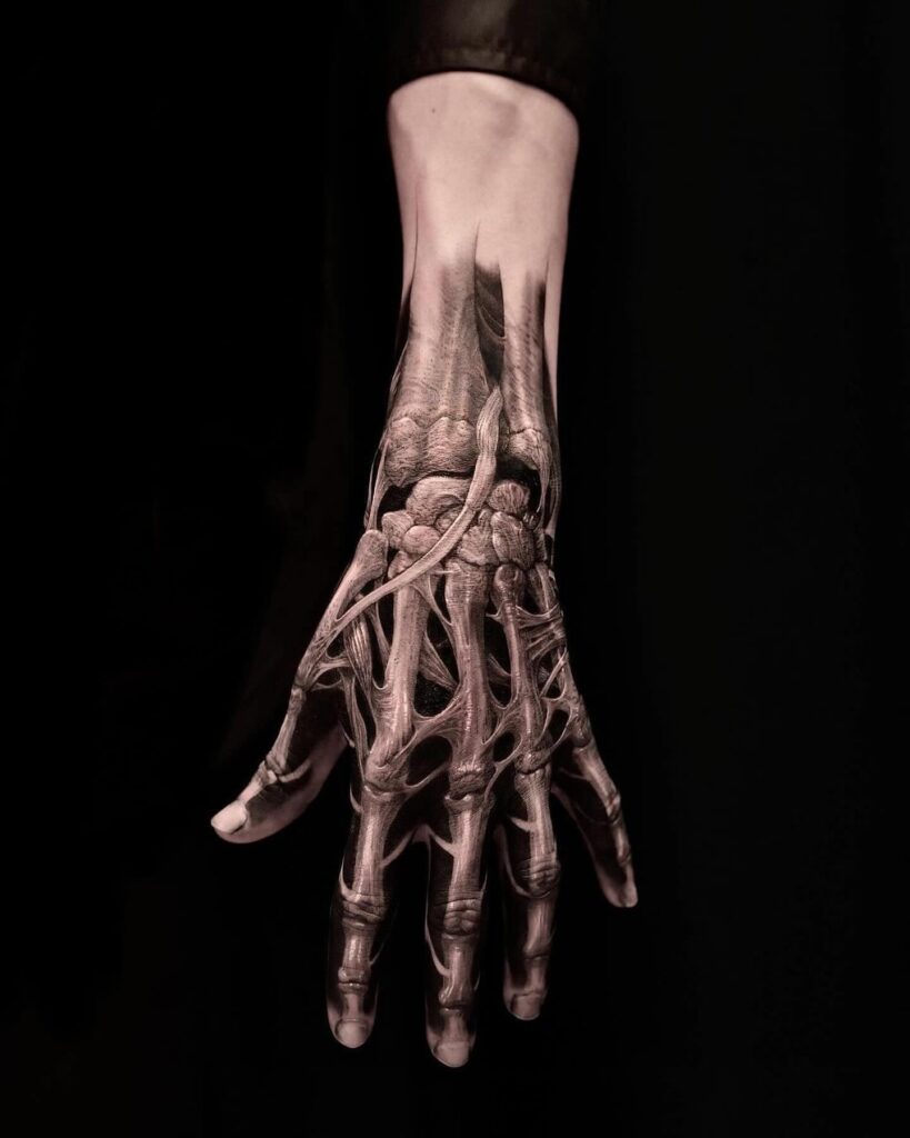 Anatomical Revelation Tattoo hand tattoo ideas for guys tattoo