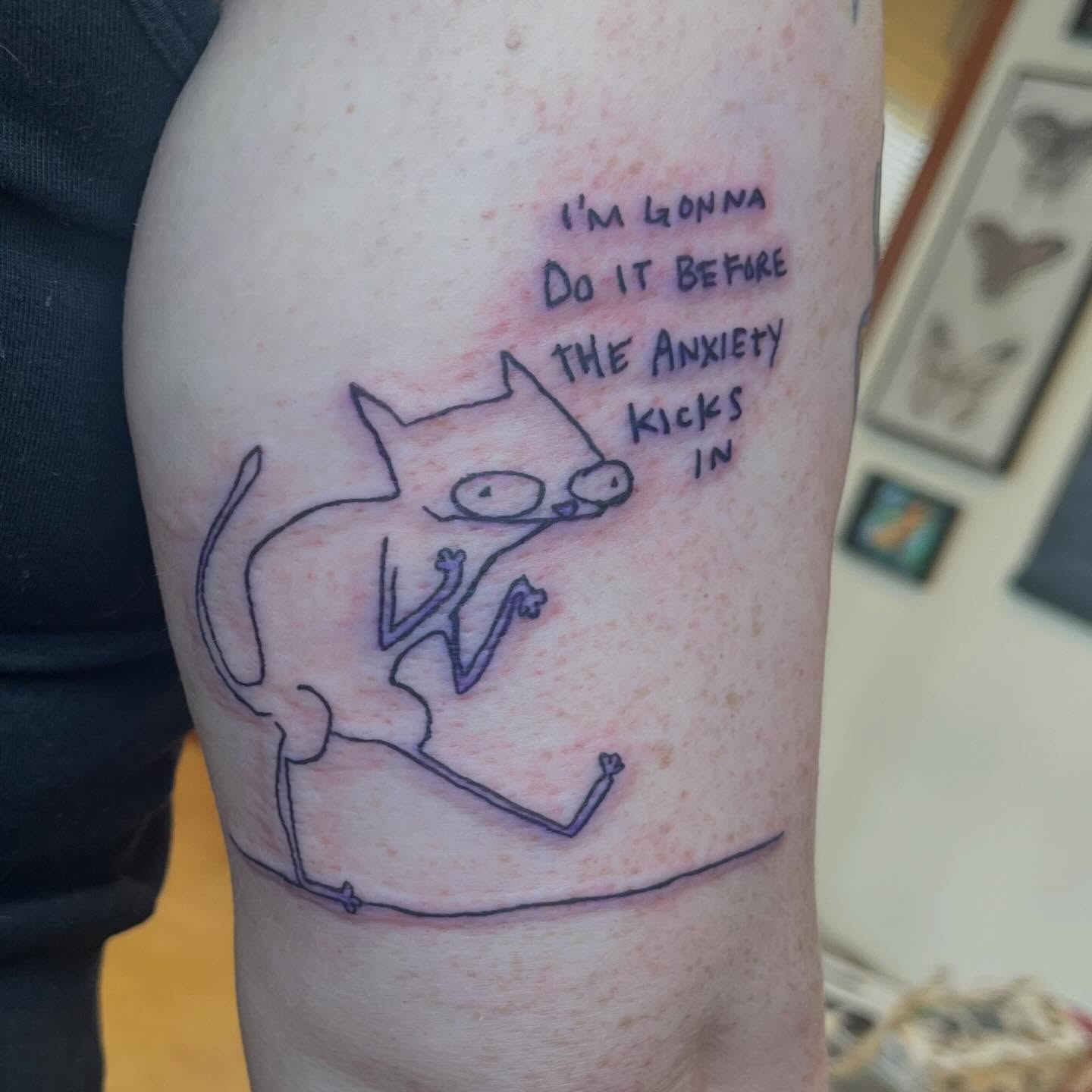 Raccoons In A Cozy Sock Tattoo