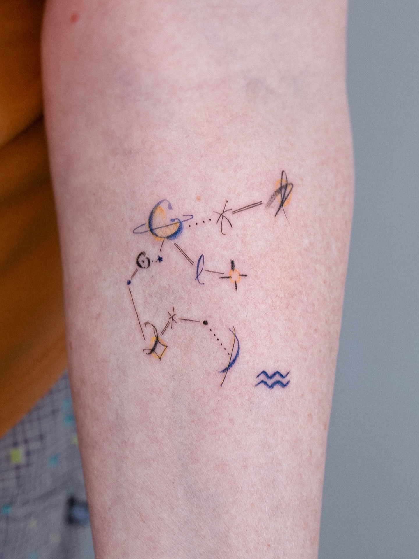 Aquarius Celestial Constellation Tattoo