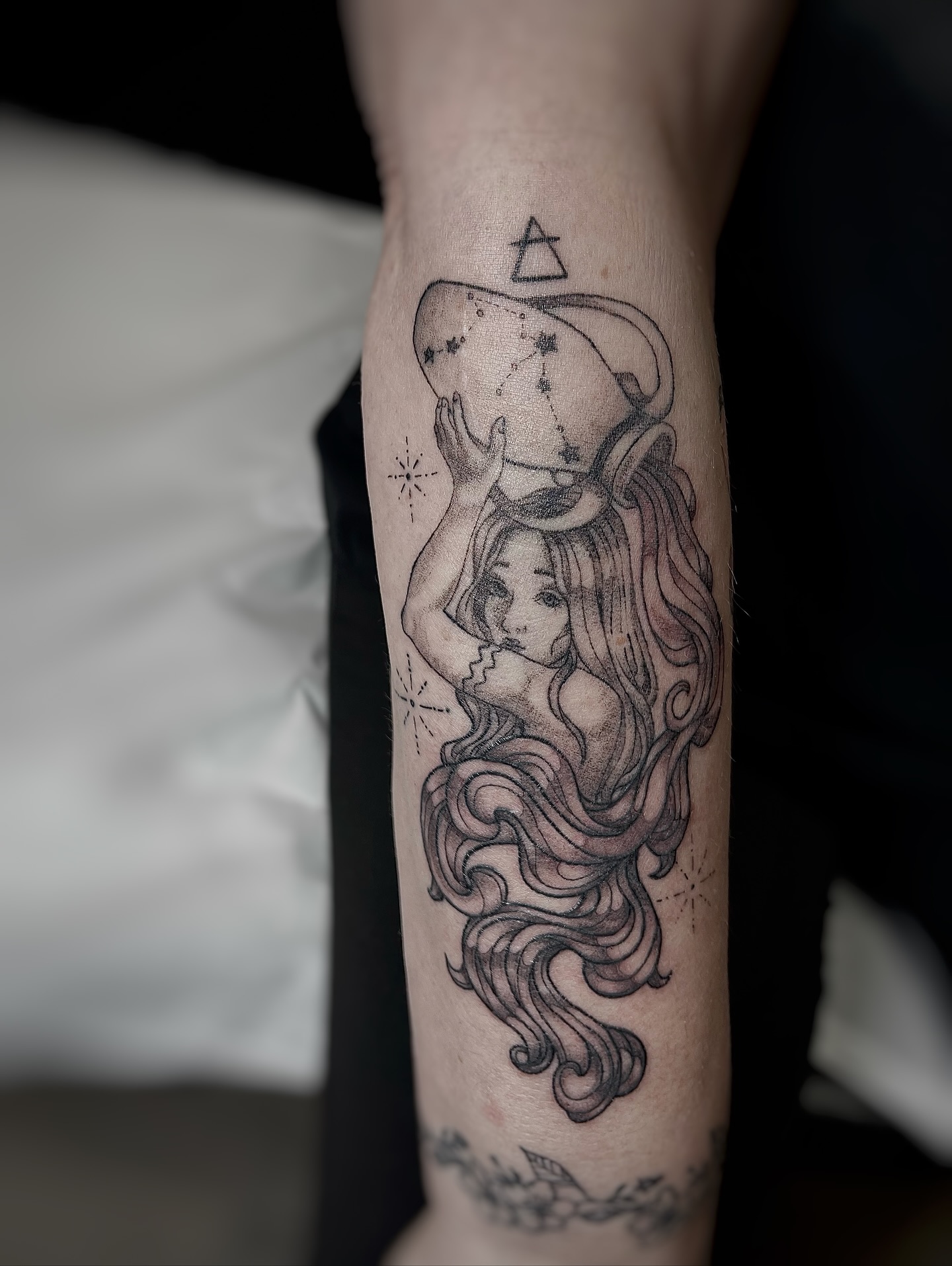 Aquarius Constellation Water Bearer Tattoo