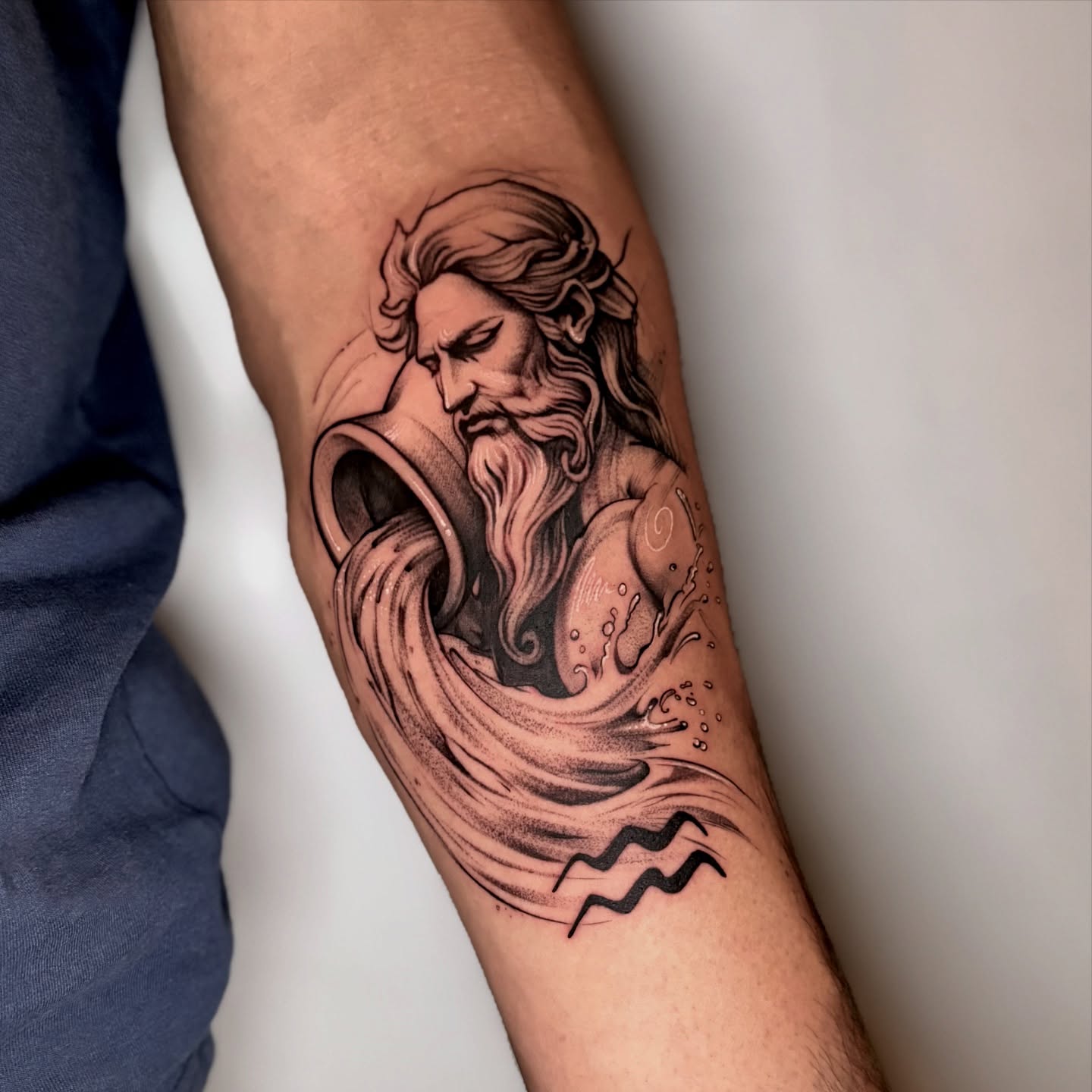 Aquarius Water Bearer God Tattoo