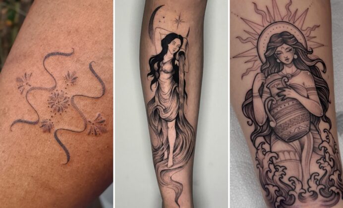 15+ Aesthetic Aquarius Tattoo Ideas Showcasing Aquarius Artistry