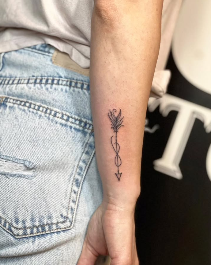 Arrow and Infinity Floral Symbol Tattoo symbols tattoos tattoo
