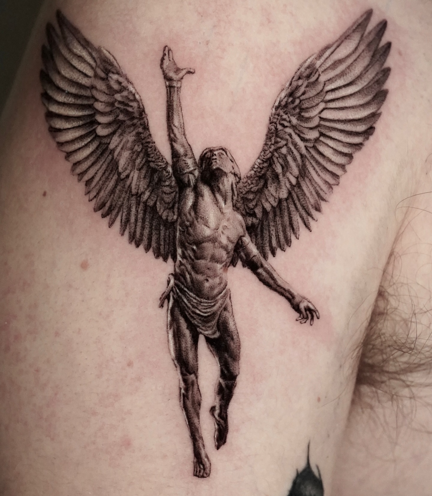 Geometric Ascension Icarus Tattoo