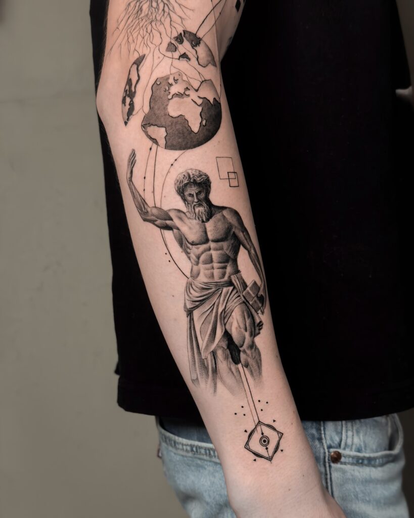 Hercules And The Nemean Lion Tattoo