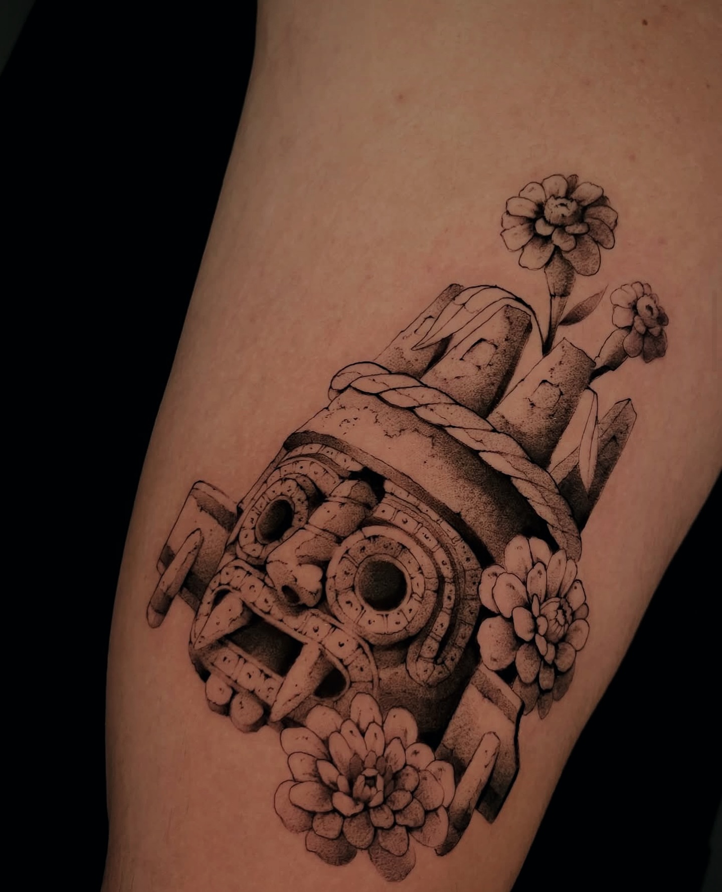 Skeleton Charro With Revolver Tattoo