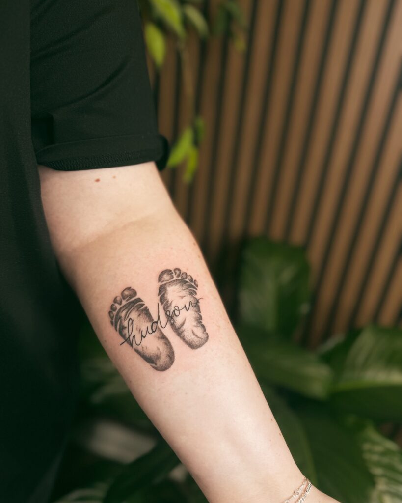 Baby Feet Clock Miscarriage Memorial Tattoo