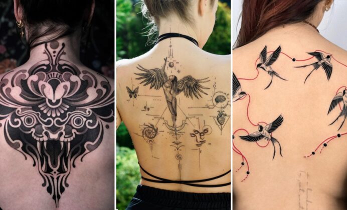 15+ Aesthetic Back Tattoo Women Ideas Showcasing Back Artistry