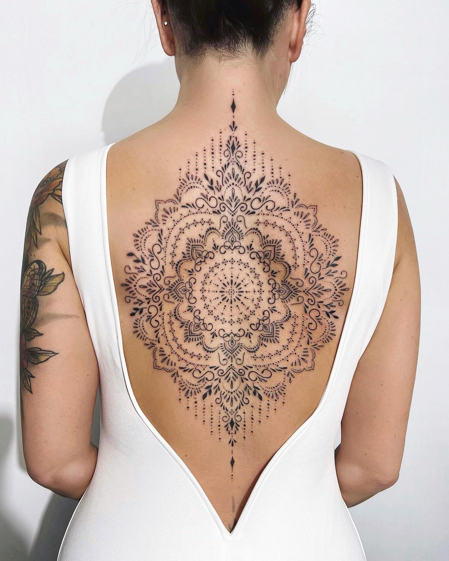 Ornamental Mandala Back Tattoo
