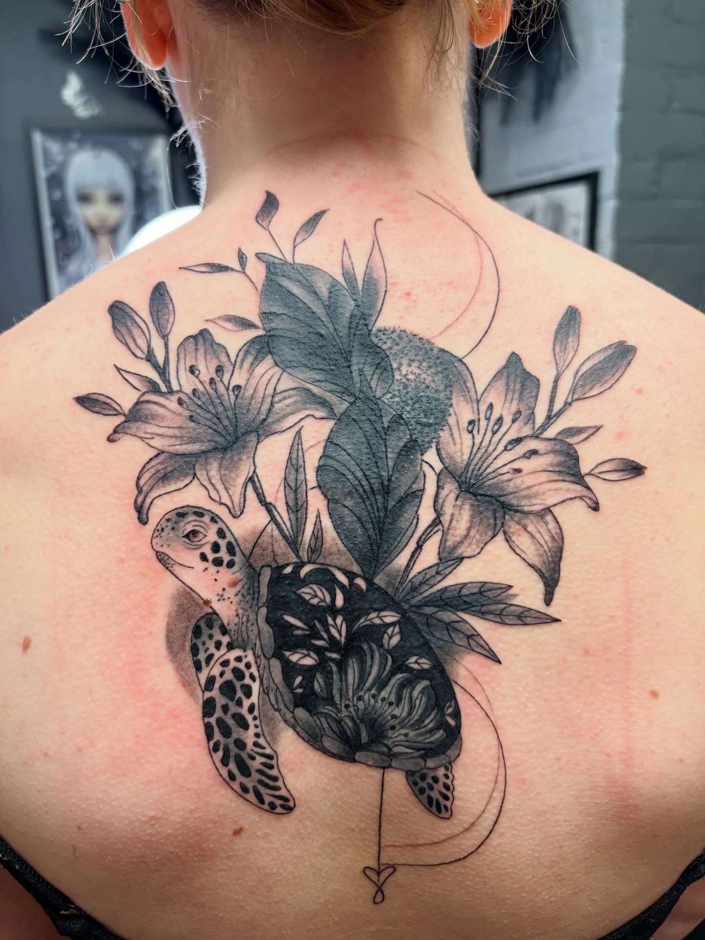 Peony Floral Forearm Tattoo