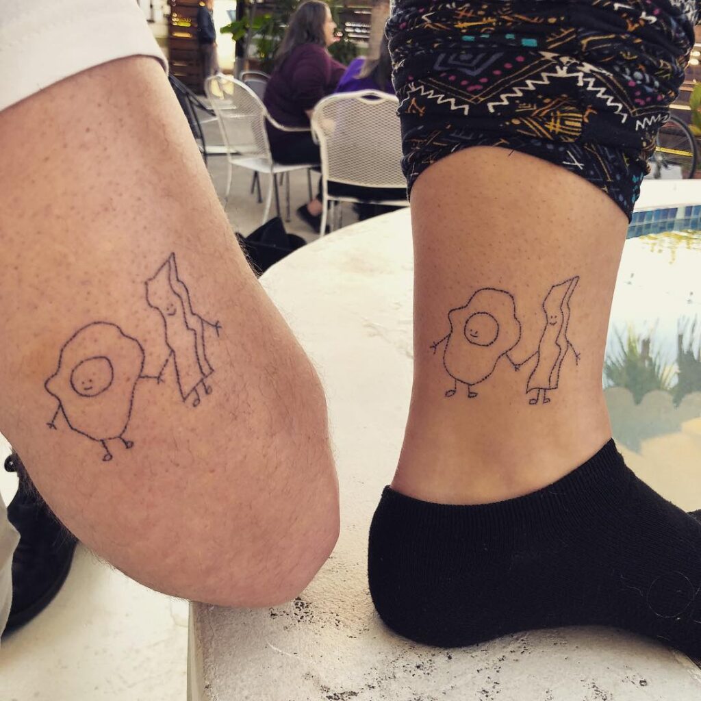 Bacon and Egg Besties Tattoo brother sister tattoos tattoo