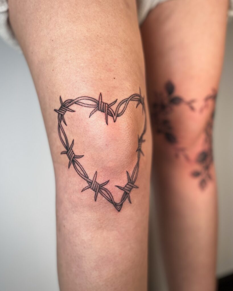 Cracked Glass Knee Tattoo