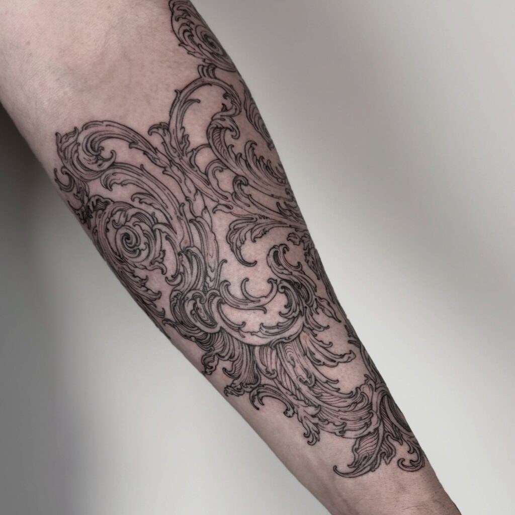 Baroque Elegance Tattoo hand tattoo ideas for guys tattoo