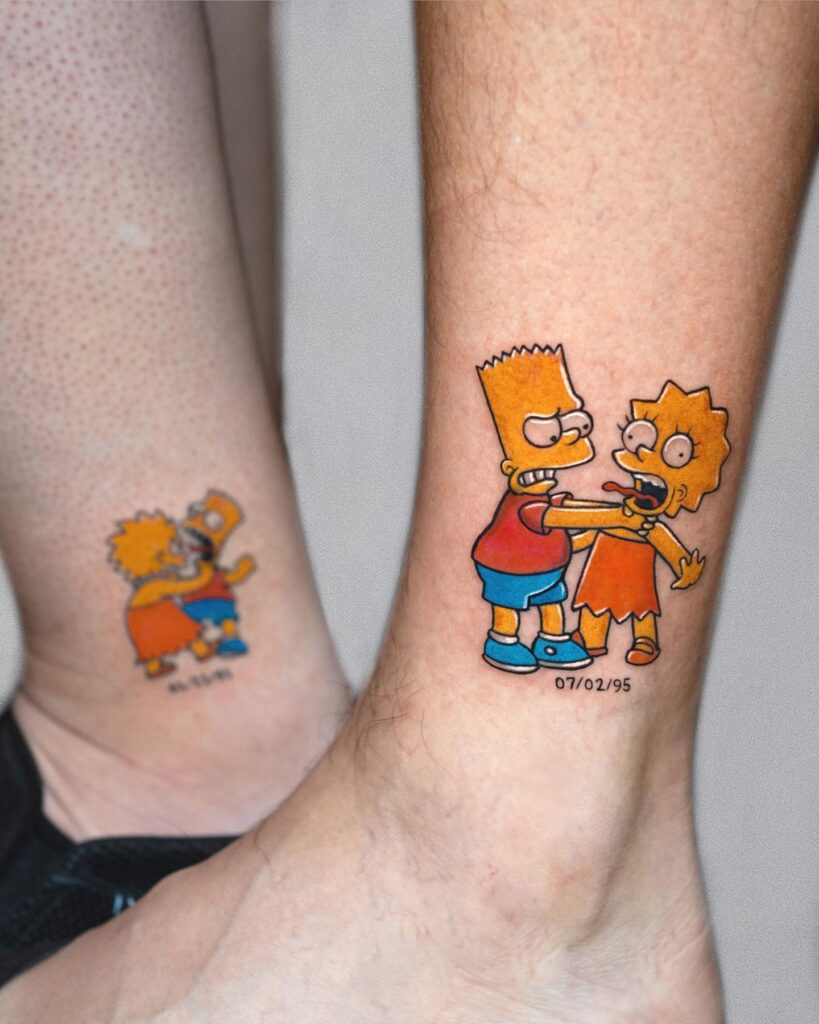 Hammer-Lifting Ghost Matching Tattoos silly matching tattoos tattoo