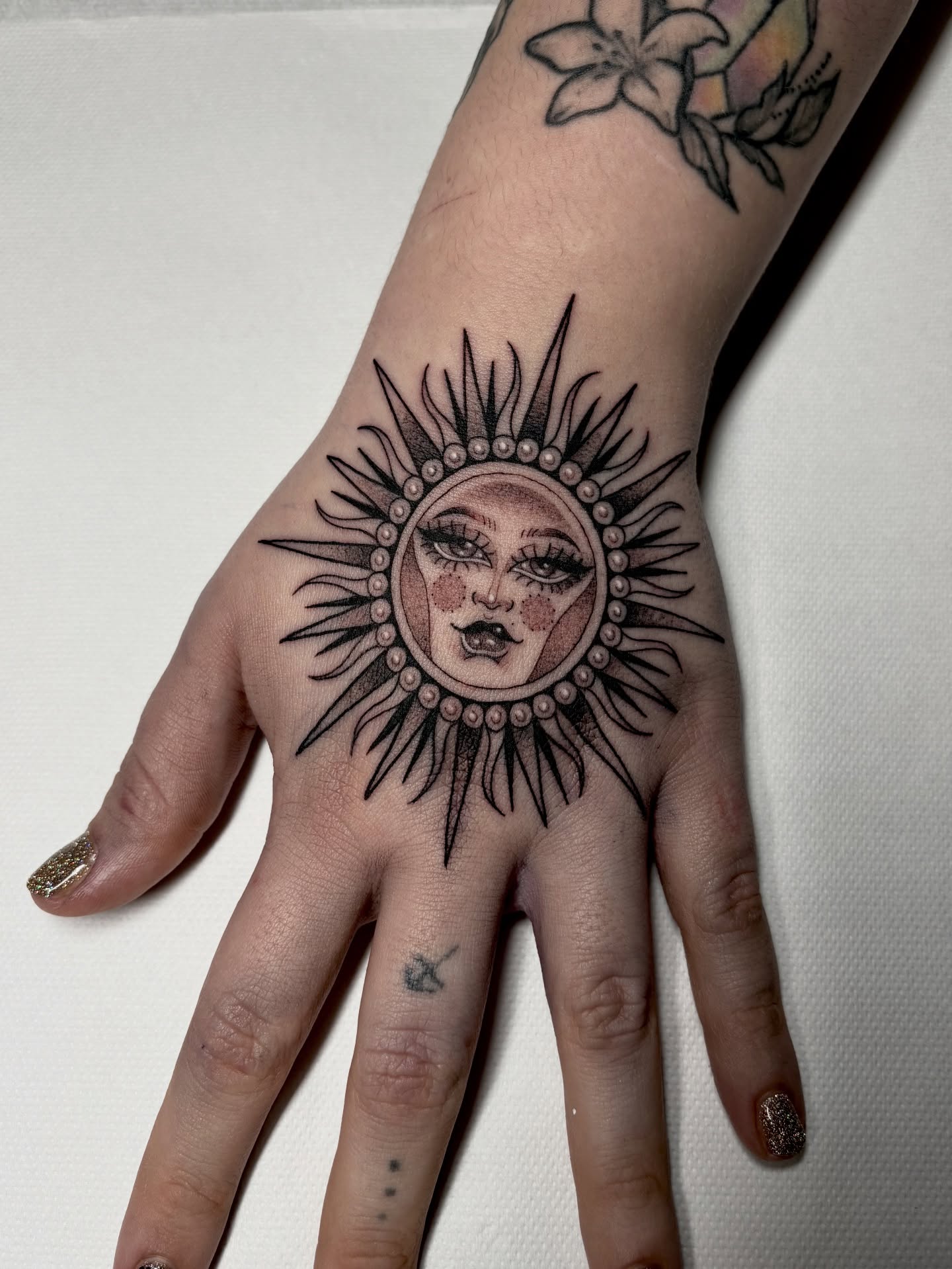 Minimal Radiant Sun Tattoo sun tattoos ideas tattoo