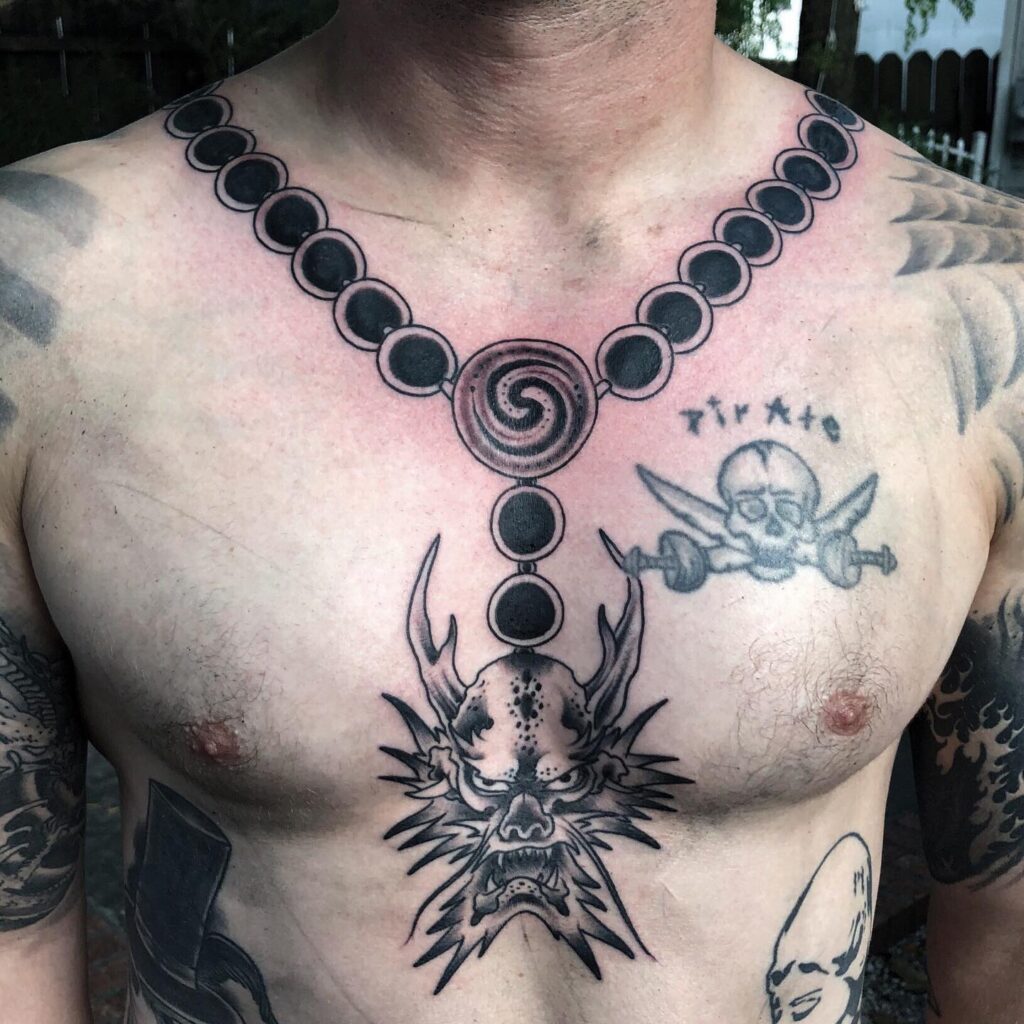Interlocking Loop Necklace Tattoo