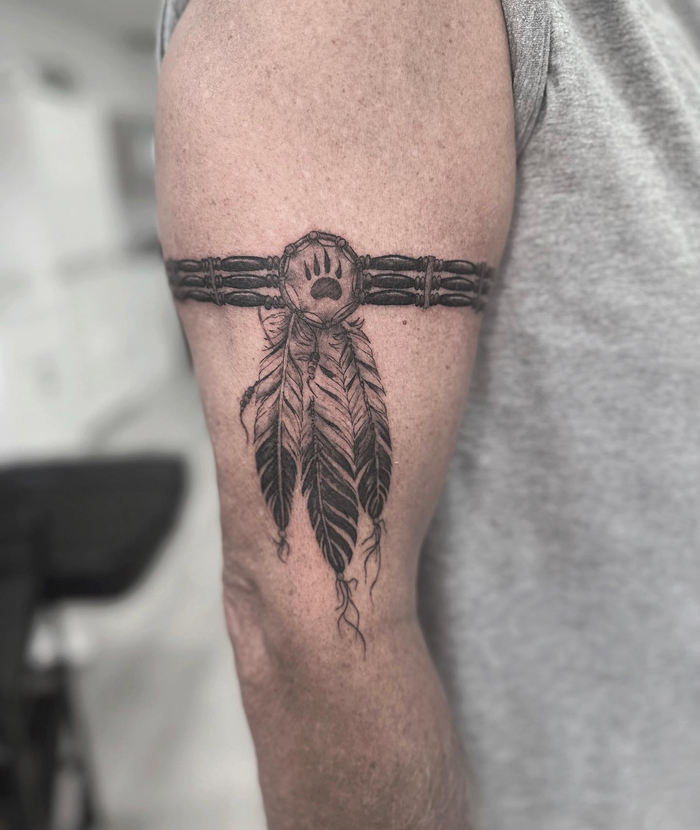 Memorial Feather And Dad Tribute Tattoo