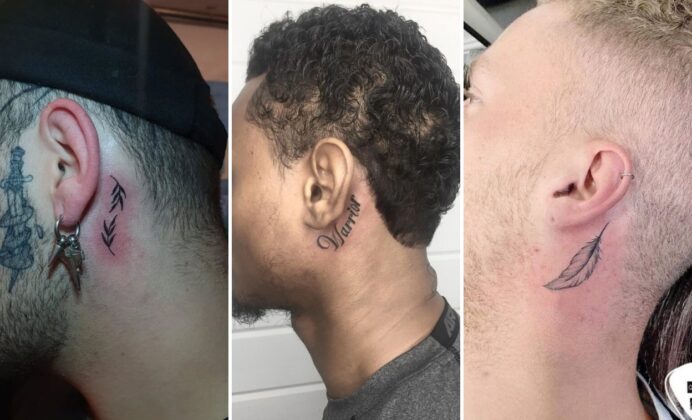 25+ Behind the Ear Tattoo Ideas for Men Offering Subtle Edge and Style