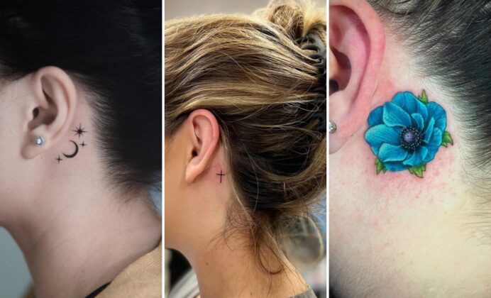 25+ Behind the Ear Tattoo Ideas That Offer Subtle Grace and Easy Concealment
