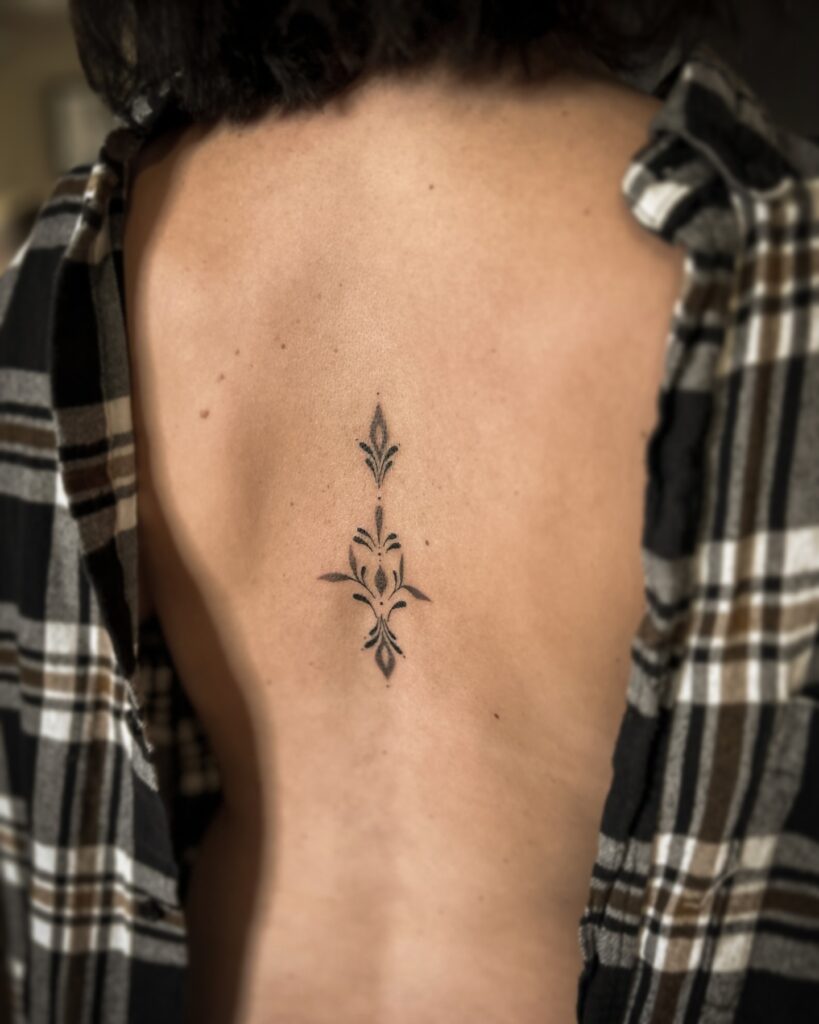Between the Shoulder Blades tattoo placement