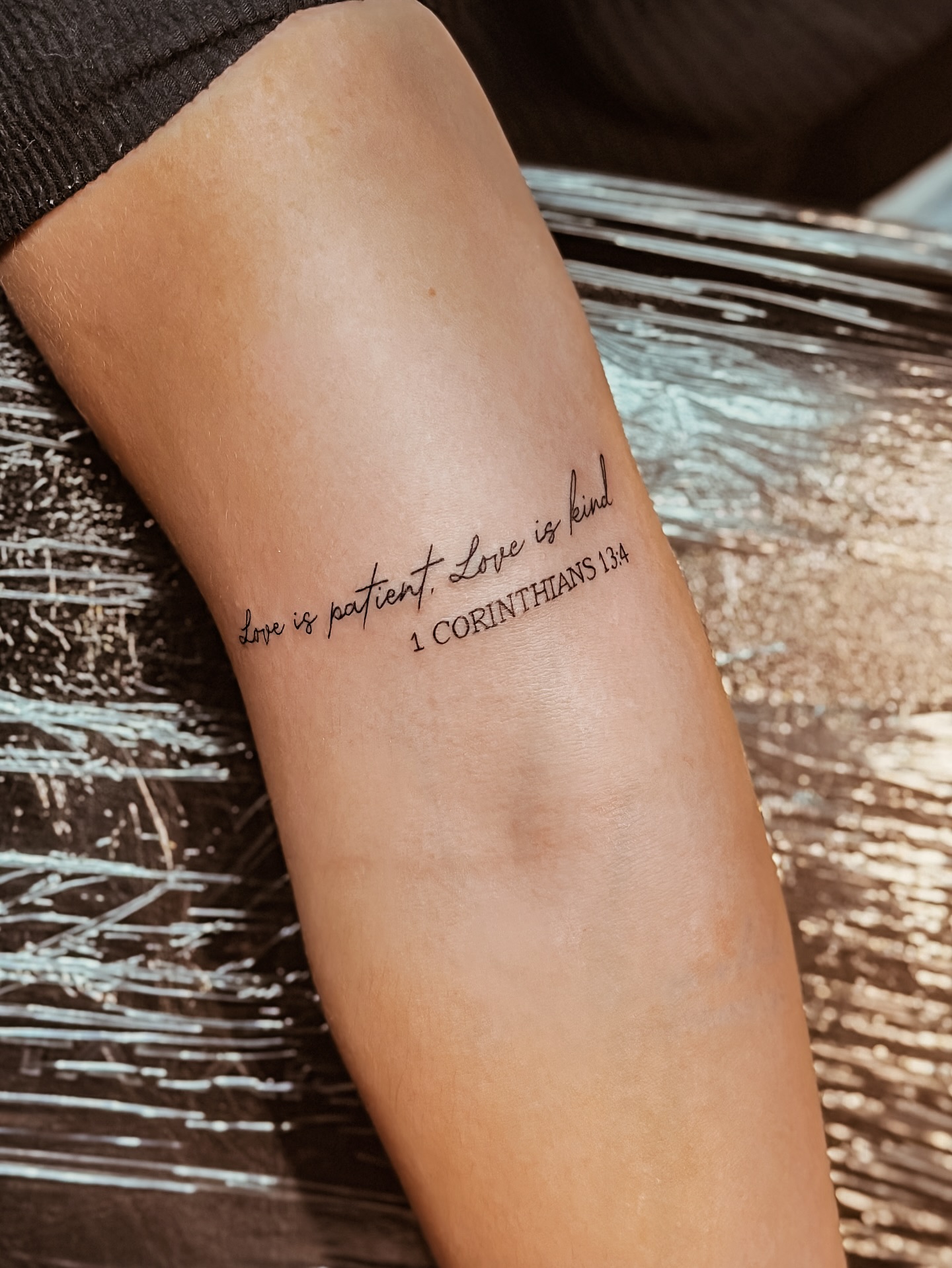 Corinthians 13 4 Bible Verse Tattoo